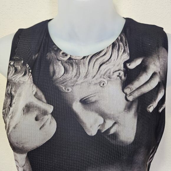 Zara Three Graces Mesh Maxi Dress Sleeveless Mesh Instagram Sheer Party Long S - Picture 7 of 15